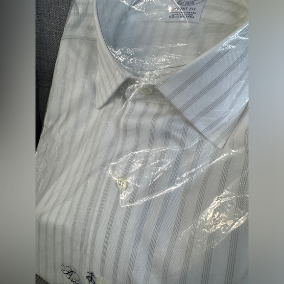 Brookes Brothers Stretch Regent Dress Shirt Non-Iron Twill Stripe 15.5-33 - Picture 12 of 12